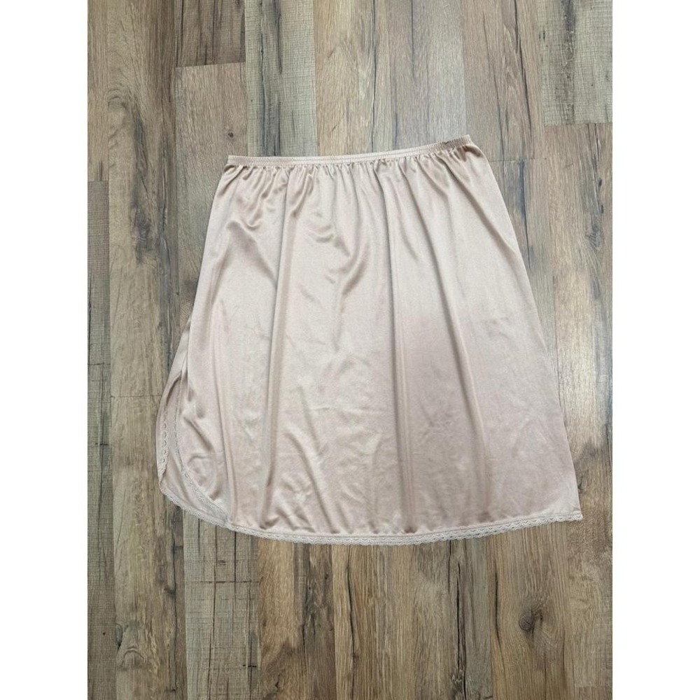 vassarette Nude Half Slip with Lace Trim